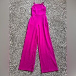 Crystal Sky Fuchsia Wide-Leg Jumpsuit